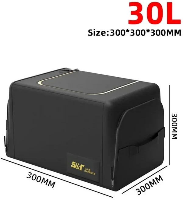 자동차 트렁크 정리함 상자 대용량 차량용 다용도 도구 보관 가방 옥스포드 천 접이식 비상용 박스, 04 30L