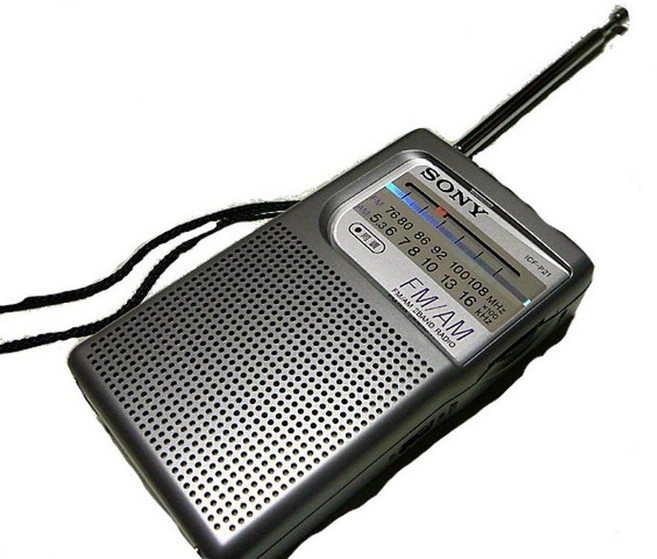 SONY FMAM 핸디 휴대용 라디오 ICF-P21, 블랙