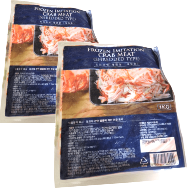 푸드올마켓_ 프리미엄 게맛살(세절용) 1kg /냉동, 기본, 2개