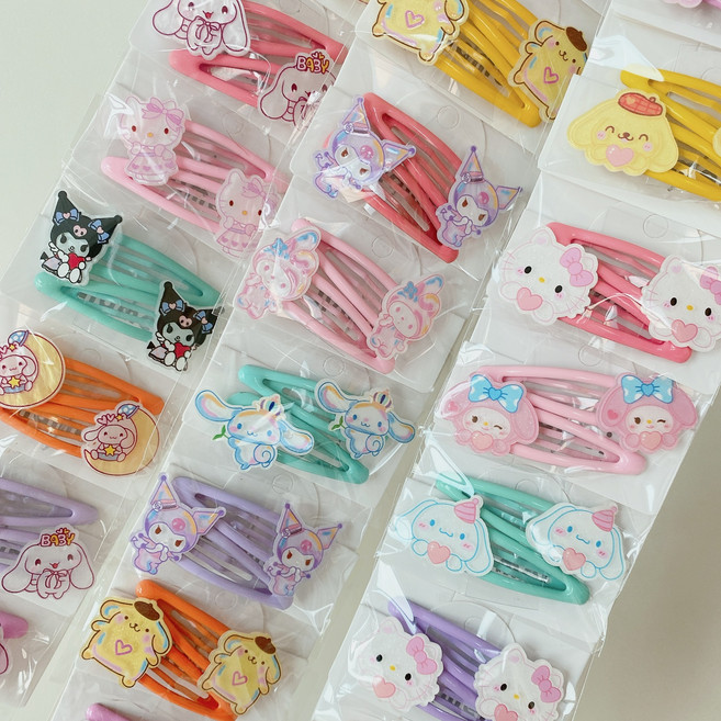 캐릭터 머리핀 20P 세트 똑딱핀 모음 헤어악세사리 시나몰