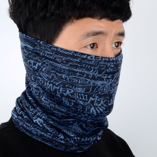 지원군몰 국산 가을 겨울 간절기용 멀티스카프 기모 목토시 기능성 넥워머, 레터링-곤색
