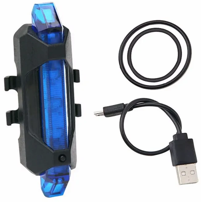 자전거 조명 자전거 후면 조명에 대 한 USB 충전식 손전등 방수 헬멧 미등 사이클링 경고 빛 플래시, [01] 옵션1