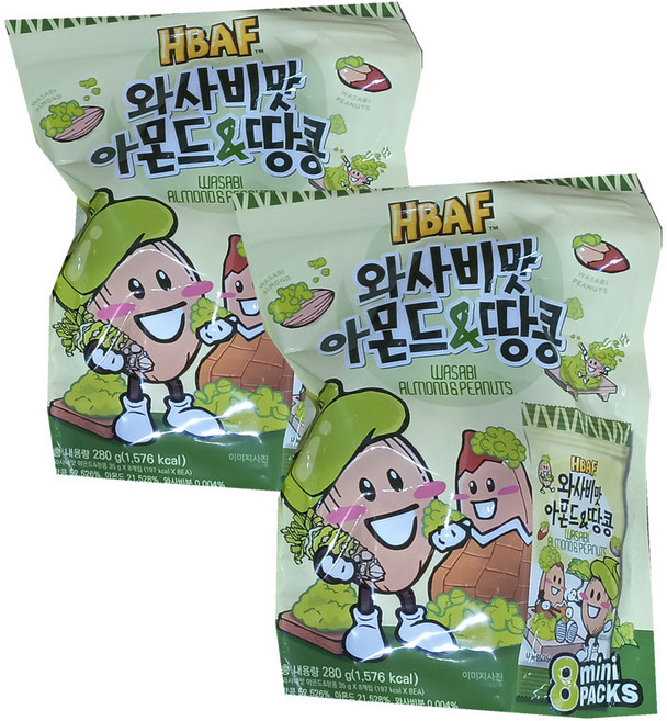 바프 와사비맛 아몬드 앤 땅콩, 2개