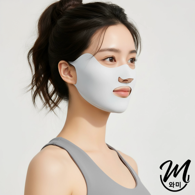 와미 자외선 차단 골프 풀나비마스크, 1개, 그레이