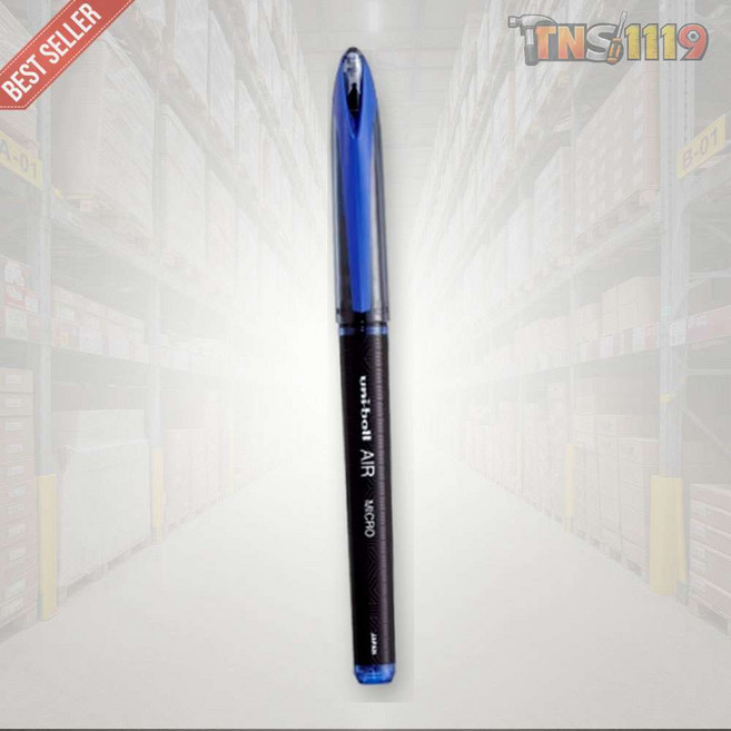 티엔에스 수성볼펜 유니볼에어 UBA-188-M 블루 마이크로 0.3~0.5mm 필기구 12개입