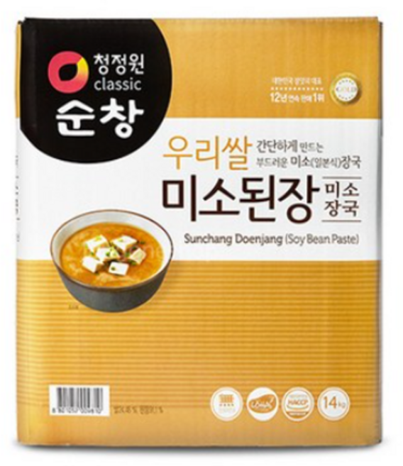 대상 청정원 우리쌀 미소장국 된장, 2개, 14kg