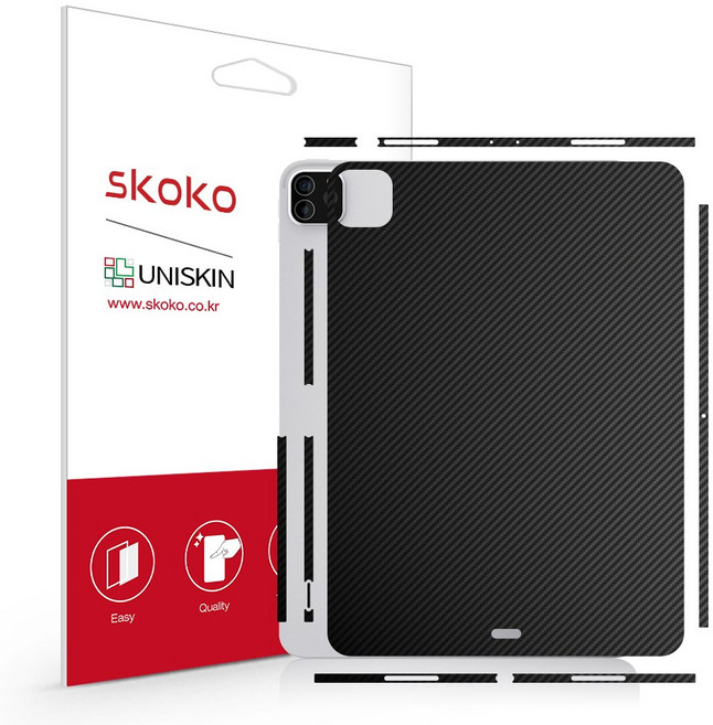 아이패드프로 4세대 11 유니스킨 전신 외부보호필름, 카본패턴_클리어, 없음, 1개