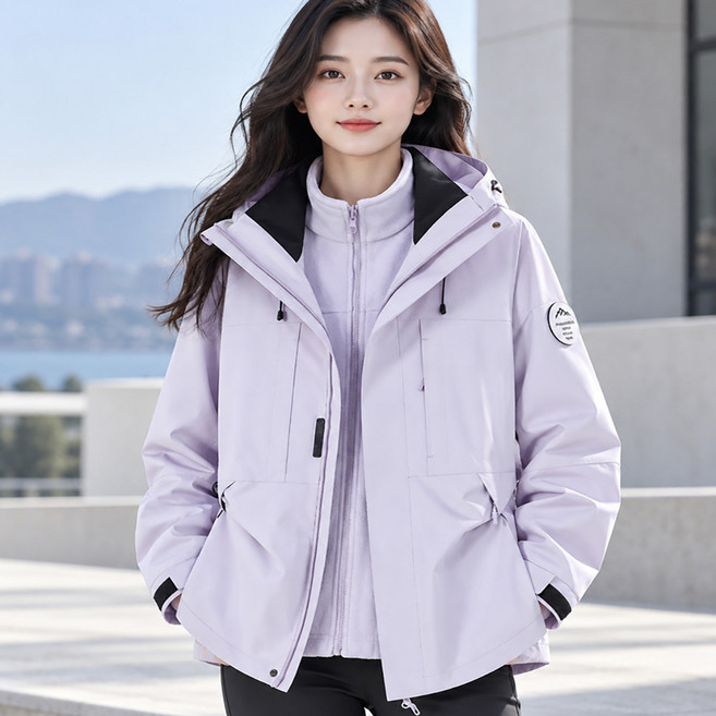 3위 - 708090 여성용 후드 아웃도어 바람막이 자켓