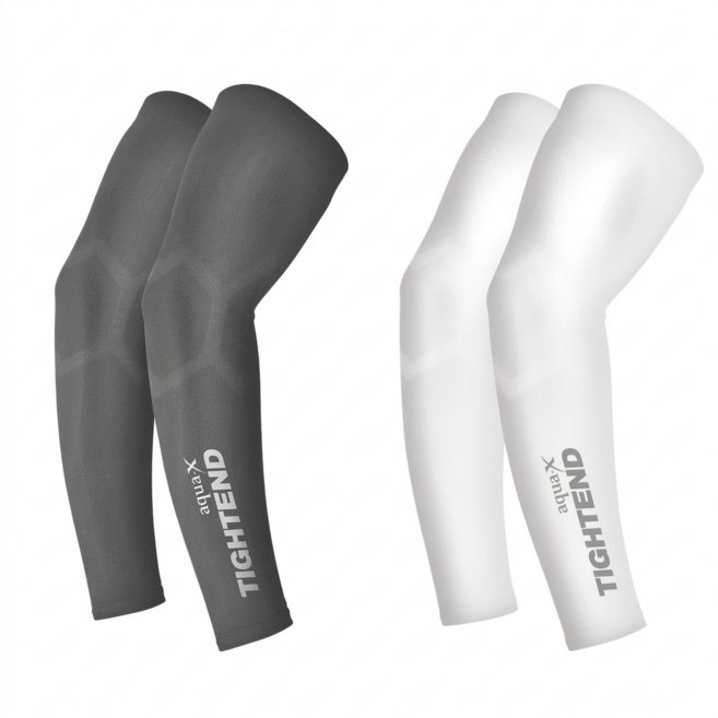 타이트엔드 XFIT 레그7 쿨 다리토시 좌우 세트, 그레이+화이트, 2세트