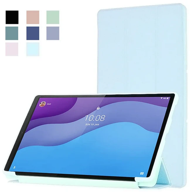 스마트 케이스 레노버 Xiaoxin 패드 2022 10.6 P11 프로 11.5 TB-J716F J706F 플러스 태블릿 커버 탭 TB-J6, 01 Sky Blue