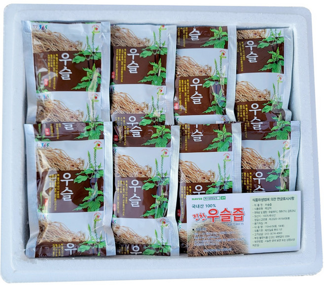 진한우슬즙 110ml 50포 국내산100%소량생산 우슬 우슬즙 우슬차 건우슬, 50개