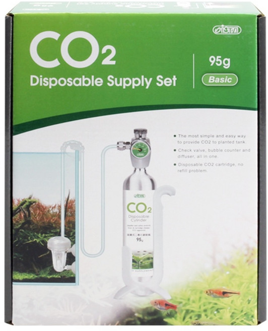 CO2 95g 세트 Basic 기본형 I-687 수조 수족관 어항 초보 수초 이탄 산소공급기 구피 물고기 이산화탄소 공급 용존산소량 디퓨져, 1개