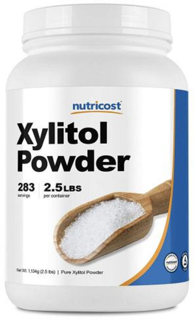 Nutricost Pure Xylitol Granulated Powder 뉴트리코스트 자이리톨 감미료 파우더 1134g, 1.134kg, 1개