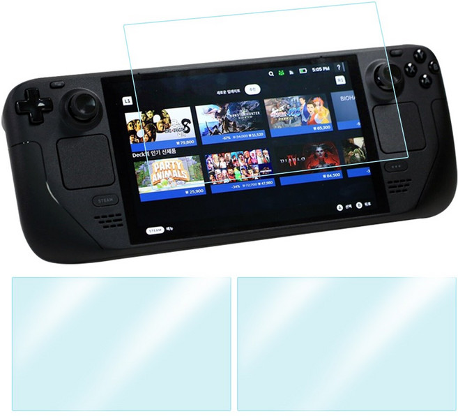 스팀덱 OLED 올레드 필름 강화유리 보호필름 2개입, 투명, 1세트, 스팀덱OLED / 스팀덱LCD