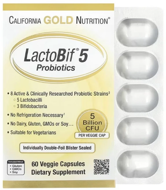 캘리포니아 골드 뉴트리션(California Gold Nutrition) 락토비프 50억 유산균, 3개, 1000, 60정 - 쿠팡