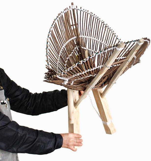 국산 장식용 미니 지게 대형 ( 방송 촬영소품 옛날 나무지게 재물복 금전운 풍수인테리어 민속품 전통기념품 외국인선물 )