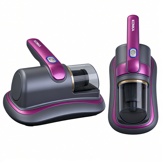 KONKA無線除蟎吸塵器，高頻拍打，紫外線殺菌，深層清潔, 紫色, 紫外綫殺菌, 無線除螨儀