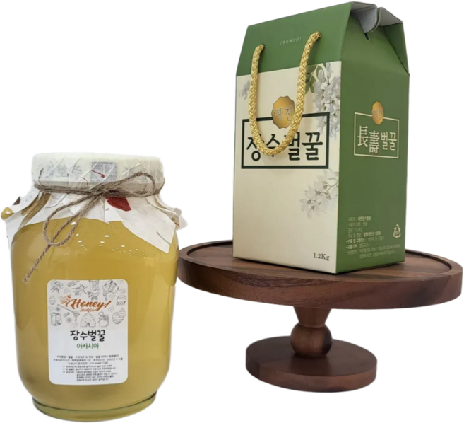 국내산 아카시아 꿀 100% 벌꿀 100프로 국산 꿀 2.4kg 장수벌꿀, 1개