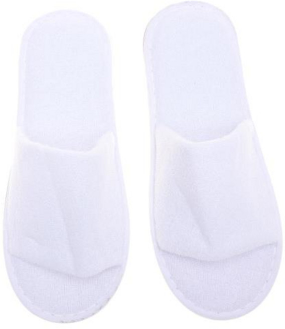 하프 백 슬리퍼 일회용 게스트 부드럽고 아늑한 와이드 피트 프리미엄 소재 화이트 여행 호텔 스파 홈 위생