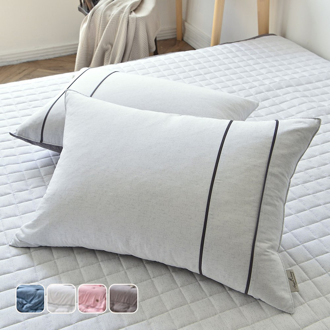 [국산] 리빙캐슬 블랙라인 마이크로 모달 베개 커버 알러지케어