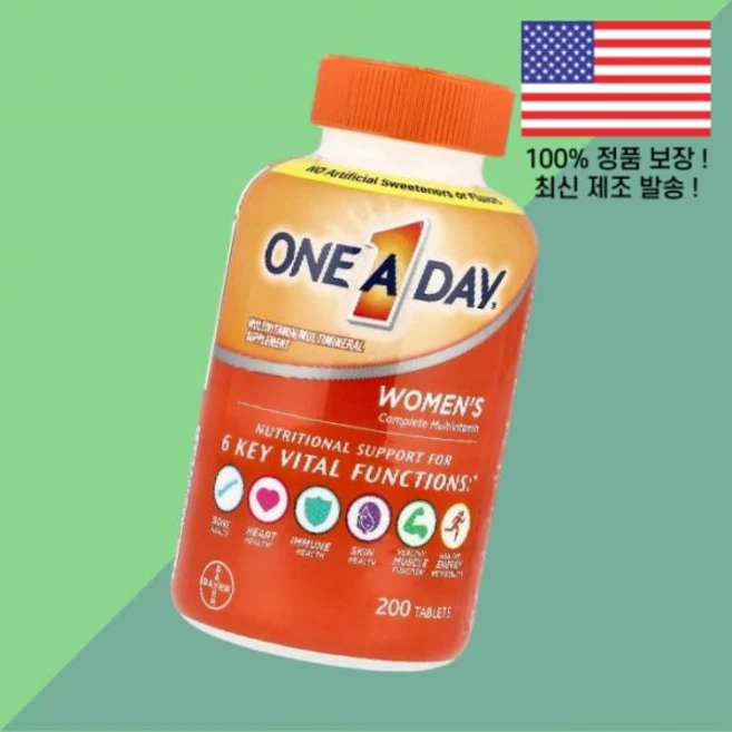 원어데이 우먼 여성 여자 여자용 종합비타민 멀티비타민 200정 One A Day Women's Complete Multivitamin 200 Tablets, 1 - 쿠팡
