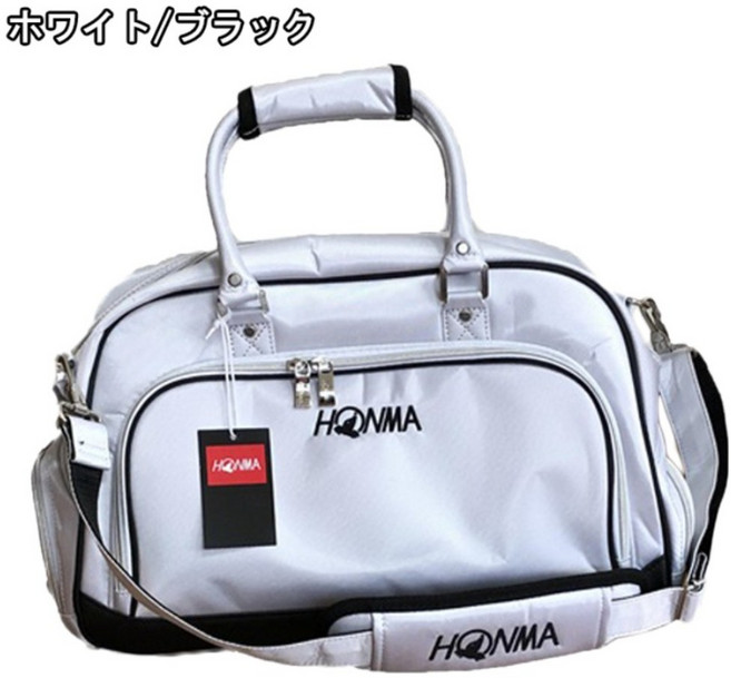 HONMA BB52006 혼마 골프 보스턴백 골프 가방, 화이트/블랙