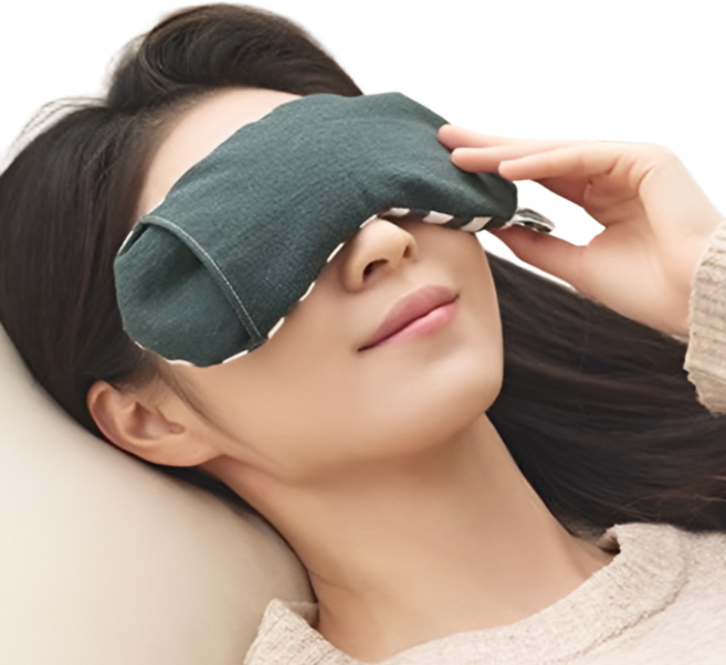 눈 다래끼 눈찜질팩 안구건조 수면안대 온열안대 눈찜질 아이마스크, 스타벅스 그린( L )