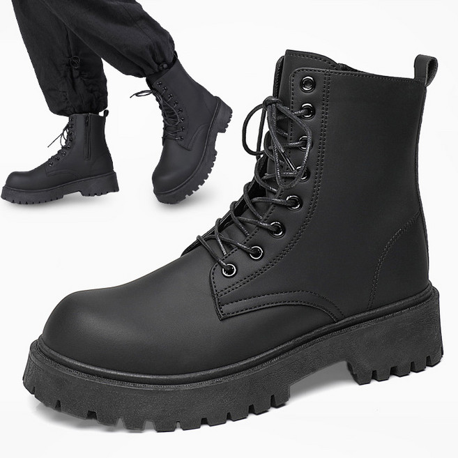 스토리원 남자 겨울 털 방한 블랙 사계절 워커 부츠 SH-MBT-D06