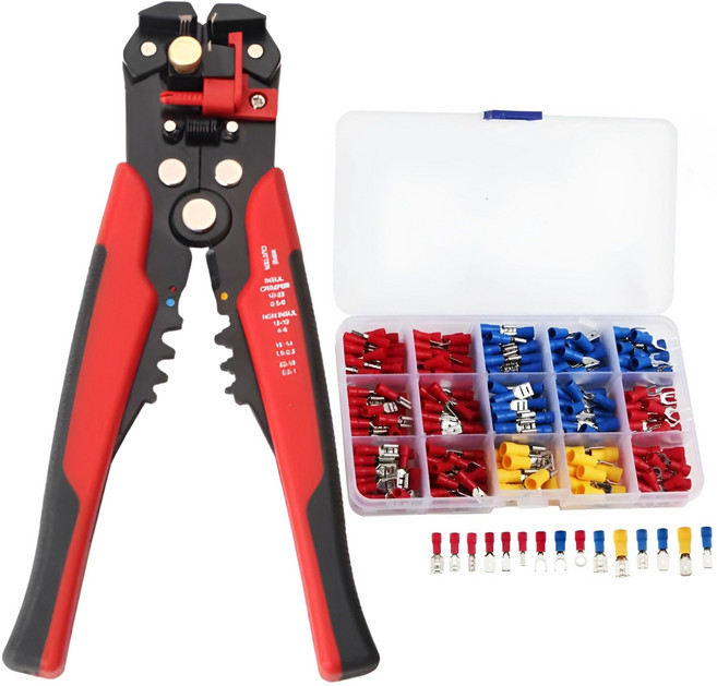 툴레보 다기능 와이어 스트리퍼 + 절연터미널압착단자280p, 1세트