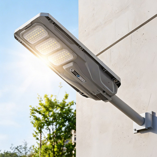 신성나라 태양광 1400W 지속형 센서형 듀얼 가로등 태양열 센서등 LED 투광등 조명 아파트 도로 헤드 일체형 에이스, 흰빛(가로등헤드)