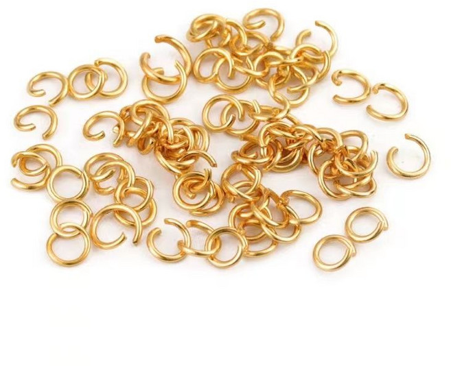 [SW] (350개입) 대용량 튼튼한 오픈 오링 350pcs, 6mm골드, 1개