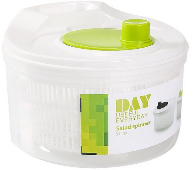 家用蔬菜沙拉脫水器 手搖式果蔬清洗器 炸串甩油器, 1個, 基础款款绿色