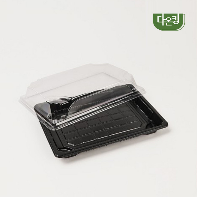 다온킹(소량) 사각초밥용기 HP-05 검정 합세트, 1세트, 50개