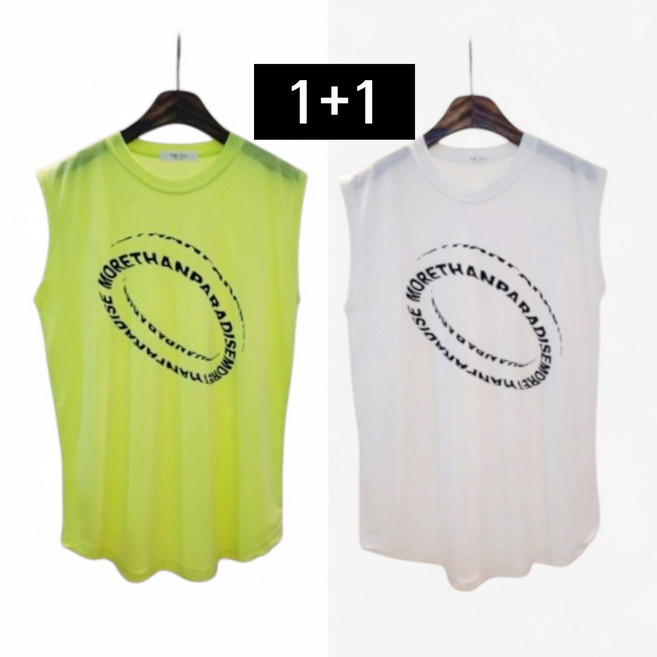 (1+1할인)형광네온찰랑로고롱나시티여리여리바캉스휴가필수템레이어드포인트이너편하고넉넉영문프린트가성비좋은여름신상추천색감이돋보이는여성힙합무대방송라인에어로빅스트릿줌바댄스복패션트레이닝휘트니스