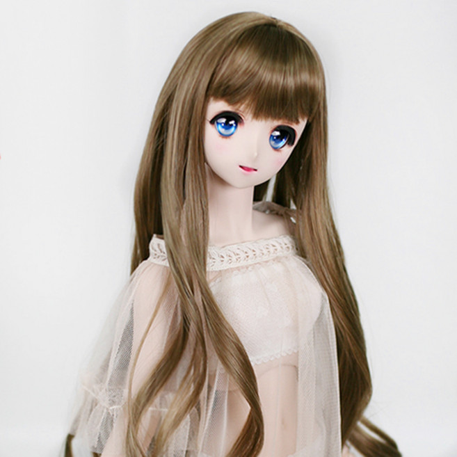 구체관절인형 가발 내추럴 롱 웨이브 8-9인치 60cm급용 도리스돌 국내제작, D. 샌디 브라운, 1개