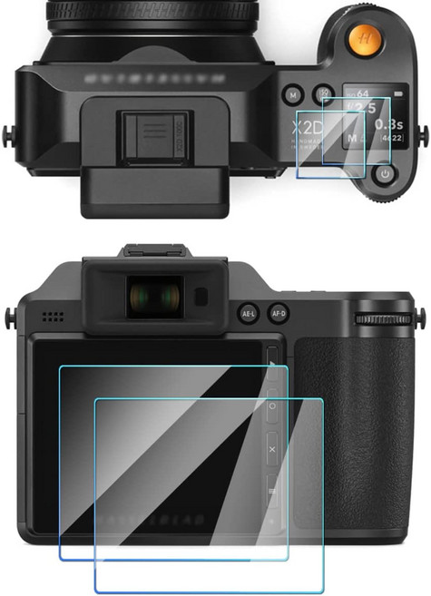 Hasselblad X2D 100C 100MP 중형 미러리스 카메라 지문 방지 강화 유리4팩에 호환되는 ADQQUI 화면 보호기
