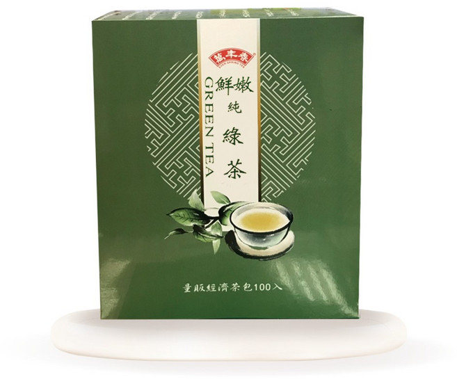 萬年春 經濟純鮮綠茶茶包, 2g, 1盒, 100入