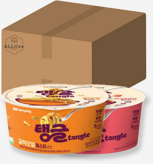 삼양 큰컵 파스타 총16개 탱글 갈릭오일 8개 청크토마토 8개