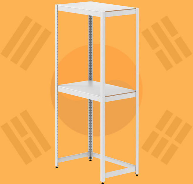 가로 90 cm 2단 주방수납장 틈새장 900 700 600 mm 김치냉장고자리 깊은 울산 907060 2.5단 광주 키큰 팬트리장 랙 렉 수리, 900 700 600 2단 (철제백색), 화이트계열