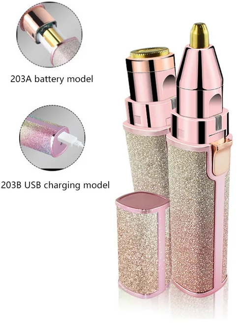 숙녀 전기 면도기 머리 무통 얼굴 제거 장치 눈썹 트리머 자동 눈썹 트리머 면도 칼 립 헤어, 01 B