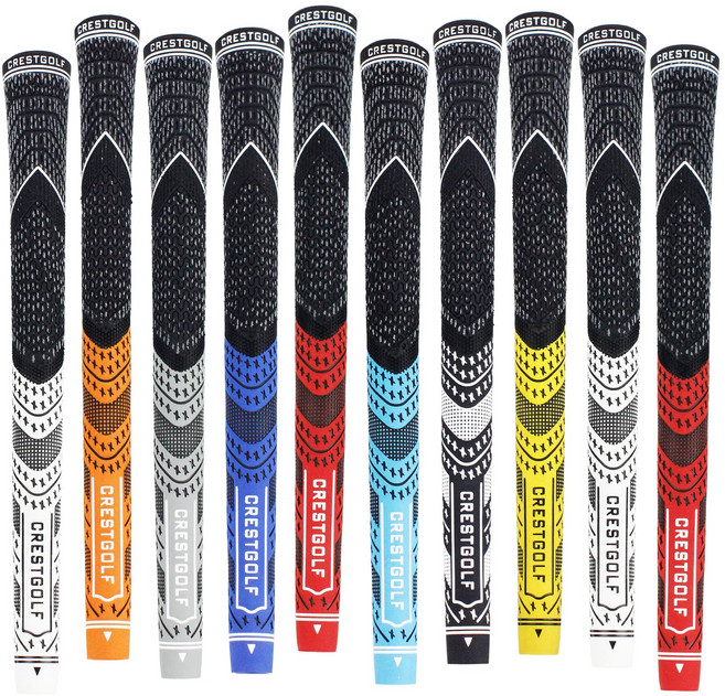 CRESTGOLF 골프 아이언 그립 반실그립 미끄럼방지 교체그립 골프채그립 표준형 9컬러 (8개 혹은 10개), 혼합색상, 1세트
