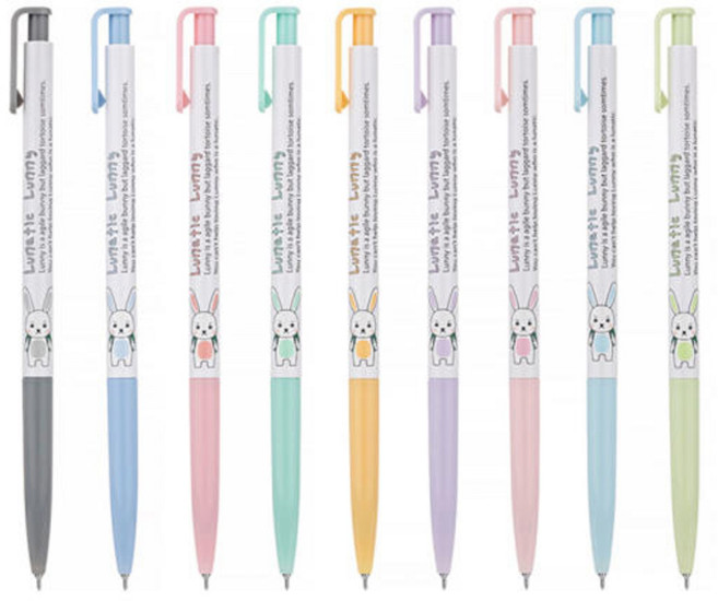 모닝글로리 500 제노 Shinzi katoh 캐릭터볼펜 0.38mm, 연두, 12개입