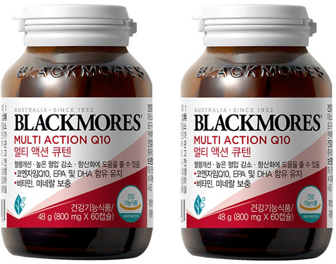 블랙모어스 멀티액션큐텐, 60정, 2개