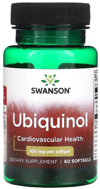 스완슨 유비퀴놀 100mg 소프트겔 120정 Swanson Ubiquinol 100mg 120 Softgels, 1개 - 쿠팡