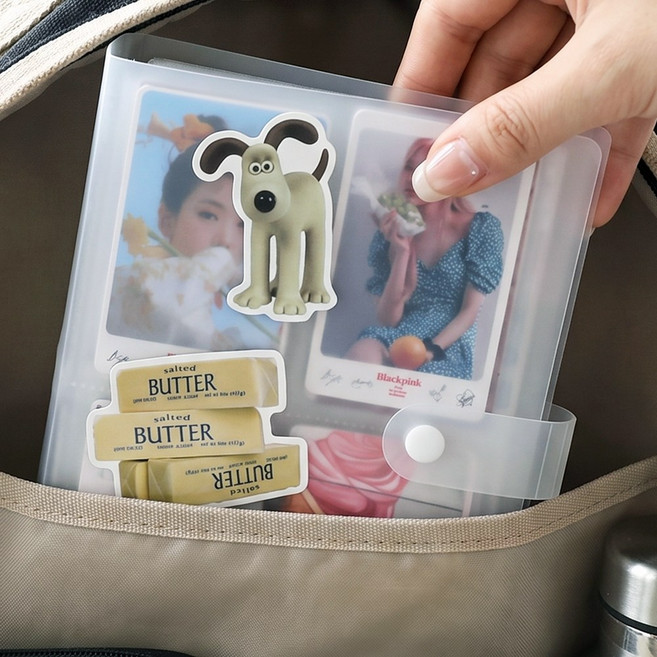 포카 꾸미기 반투명 케이스 포토카드 앨범 160장 수납 콜렉트북, 20매, 화이트