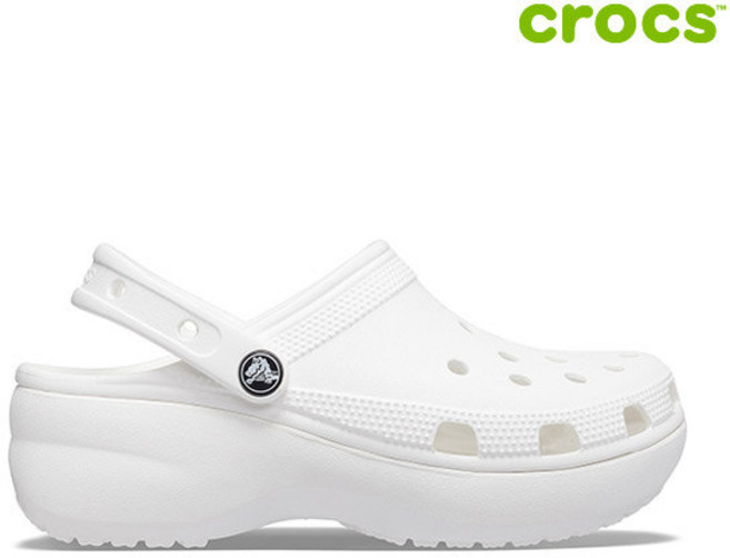 크록스 클래식 플랫폼 클로그 여성샌들 206750-100_CA
