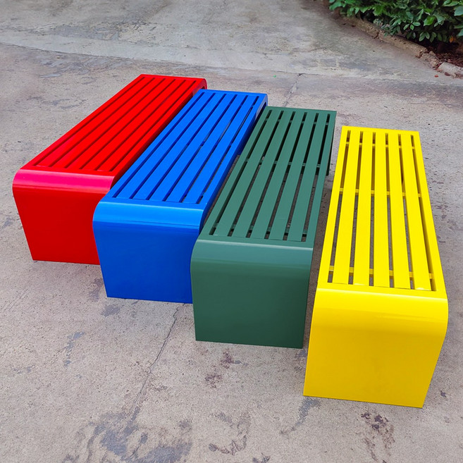 [당일출고] 비비드 120cm 공원벤치 야외벤치 카페 테라스 포토존 대기 벤치의자 웨이팅 철제벤치, 다크그린