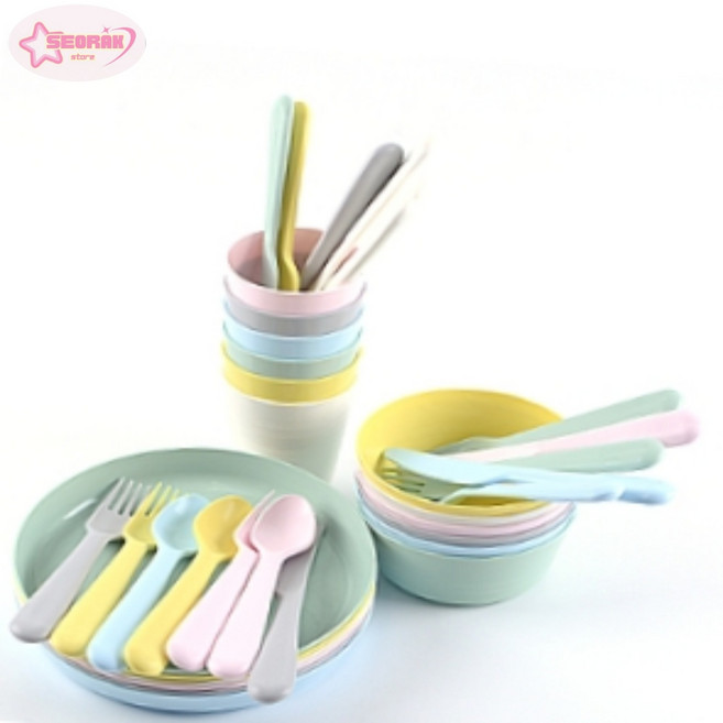 서락 이케아 칼라스 유아식기 어린이식기, 식기도구18종