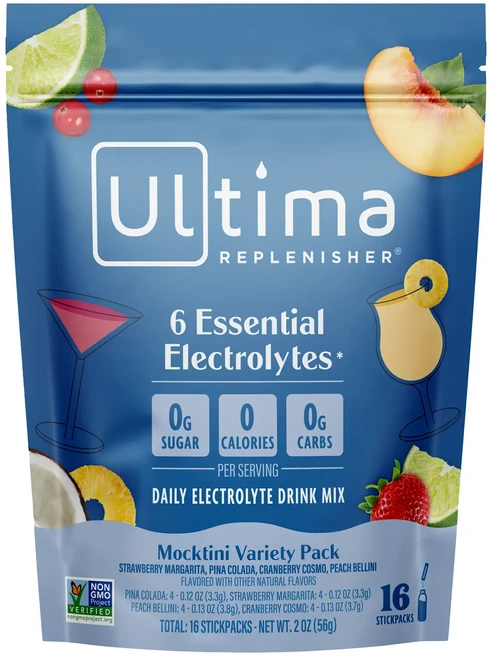 효과가 좋은 Ultima Replenisher 6가지 필수 전해질 데일리 전해질 드링크 믹스 목티니 버라이어티 팩 스틱팩 16개 최저가격, UltimaReplenisher6가지필수전해질데일리전해 - 쿠팡