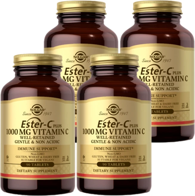솔가 에스터-C 플러스 비타민 C 1000mg 90정 4통, 4개 - 쿠팡